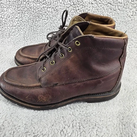 Filson Uplander Chukka Boots Brown Leather Men's 9 EE‎ Moc Toe 904 - Picture 12 of 16